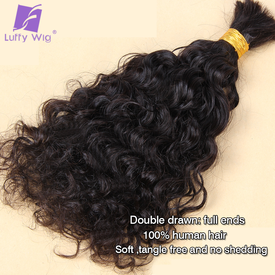 Cabelo humano em massa para trançar, molhado e ondulado, onda de água, sem trama, duplo desenhado, birmanês boho tranças, extensões de cabelo, atacado