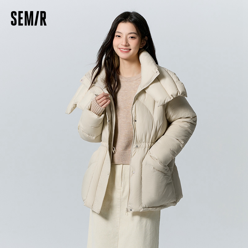 Semir Down Jacketผู้หญิงความยาวปานกลางหลวม2023ใหม่พื้นผิวWarmฤดูหนาวสวมใส่