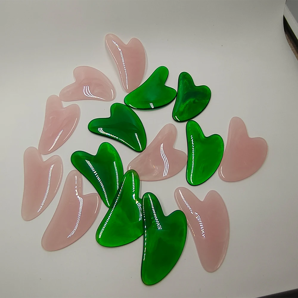 1PC 수지 Gua Sha 마사지 보드 페이셜 스킨 케어 Guasha 도구 페이스 마사지 스크레이퍼 페이스 넥 백 바디 스파 마사지 도구