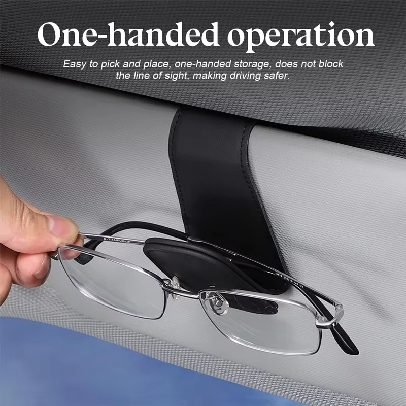 Universal Auto Auto Sonnenblende Gläser Box Sonnenbrille Clip Karte Ticket Halter Stehen Verschluss Stift Fall Brillen Auto Zubehör