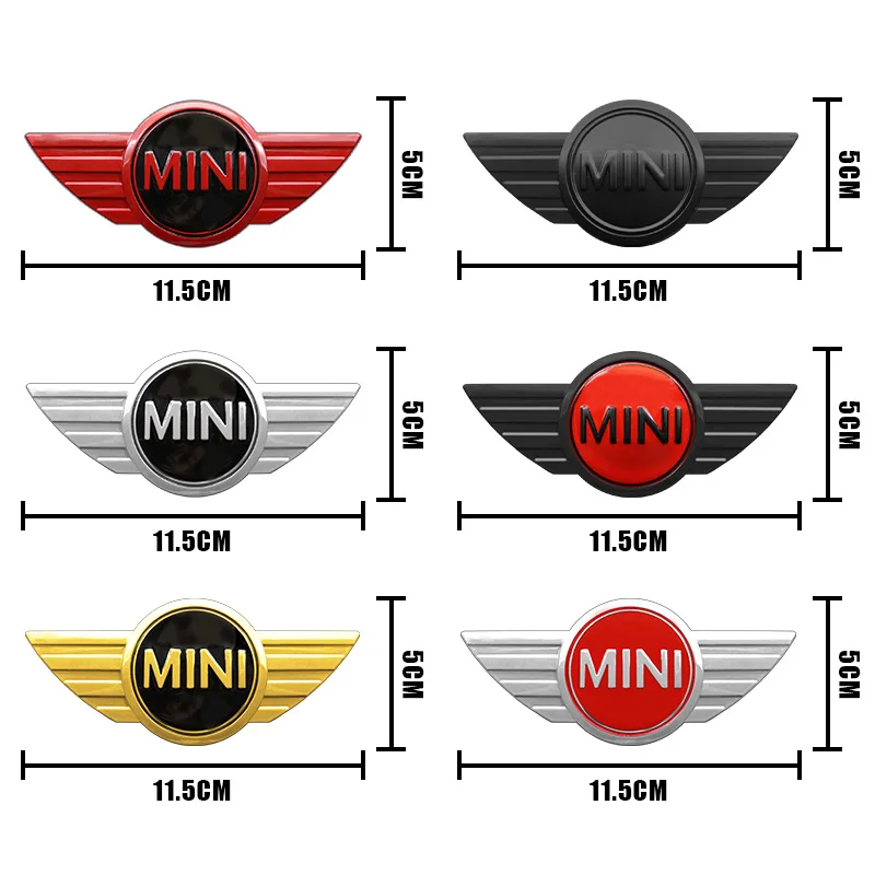 Para BMW Mini Cooper R55 R56 R50 R53 R60 F55 F56 1 Uds. Pegatinas de Metal 3D para coche emblema del cuerpo del maletero insignia decoración accesorios para automóviles