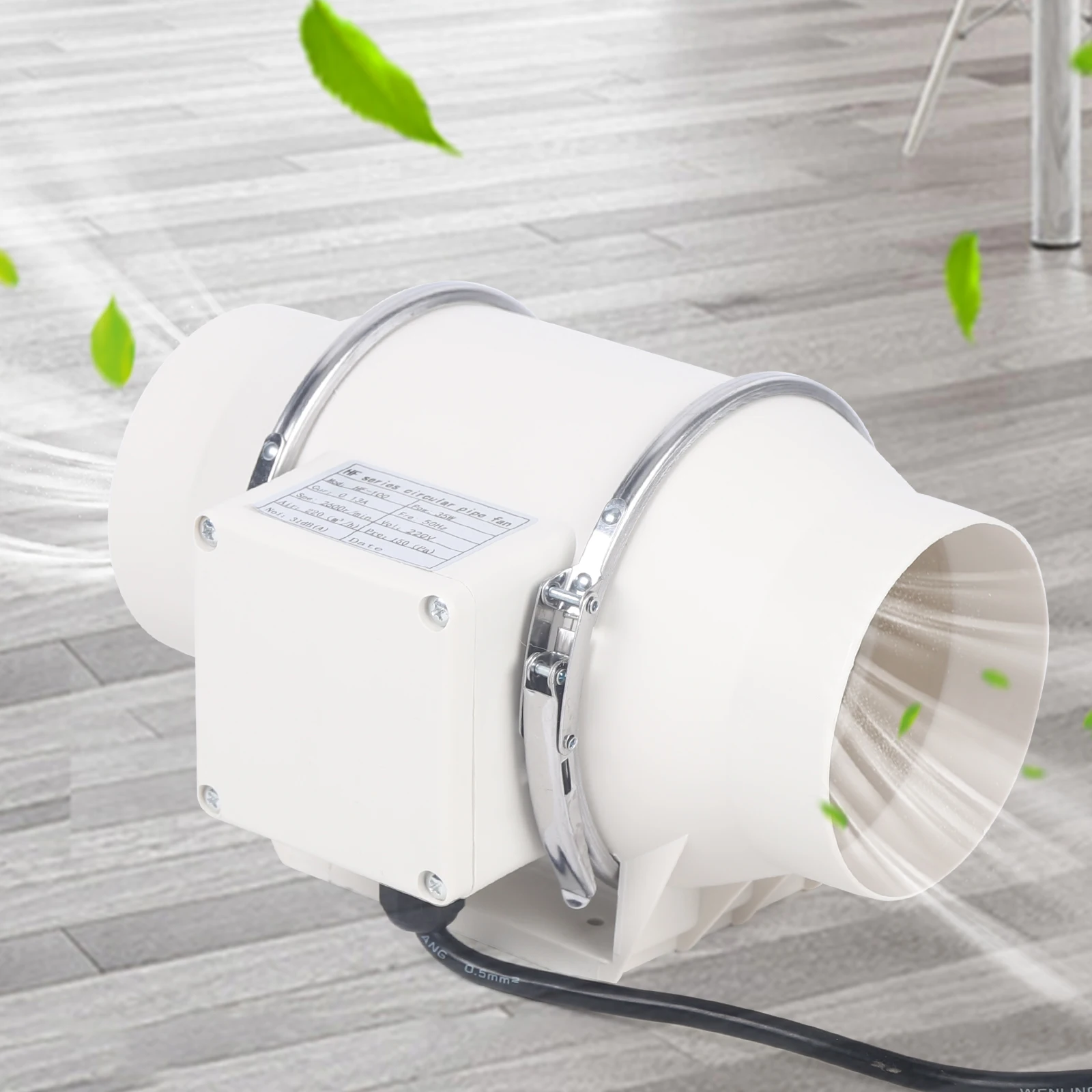 220 V, 35 W, 2600 U/min, Luftkanalventilator, Abluftventilator für Häuser, Küchen, Toiletten, Lagerhäuser usw