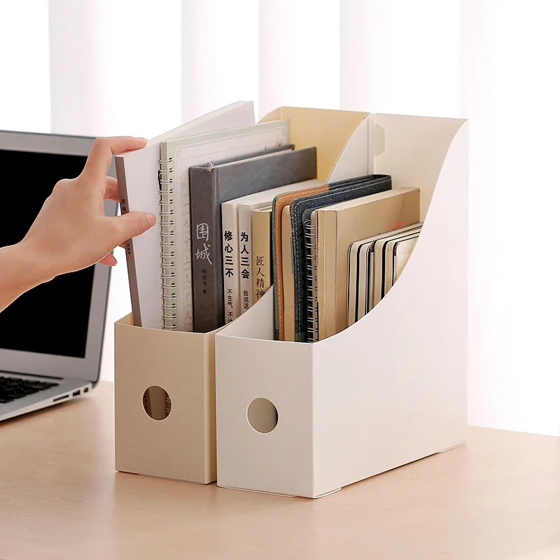 Desk File Folder Book Holder Stationery Document Paper Vertical Storage Organizer Stand Shelf Racks Divided Box New 2024