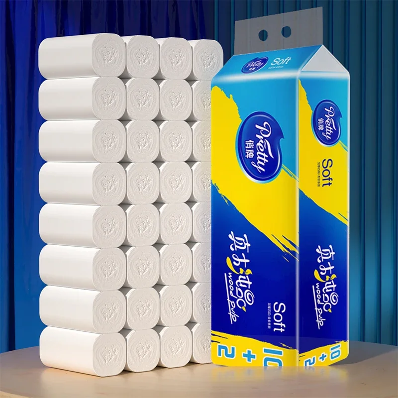ロール紙フルボックス 12 ロール 5 層の厚みのあるコアロール トイレット ペーパー トイレット ペーパー