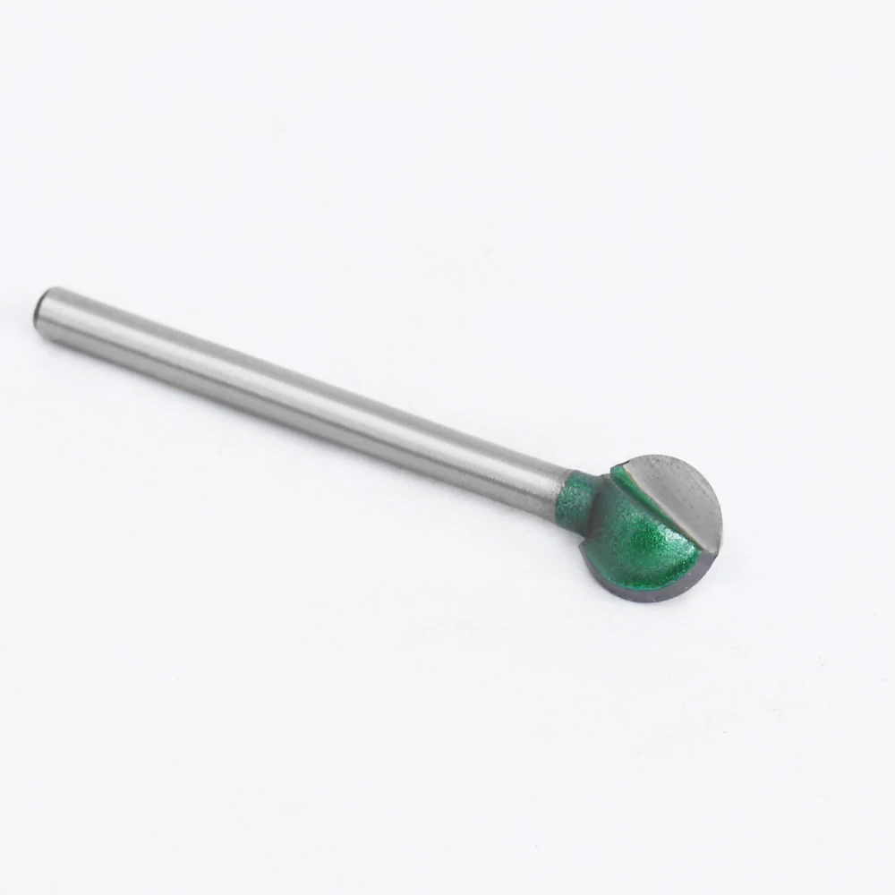 LAVIE 1pc 3mm Or 6mm Shank Ball Nose Round Carving Bit Router Bit For Wood Cove CNC Milling Cutter Radius Core Tungsten Carbide