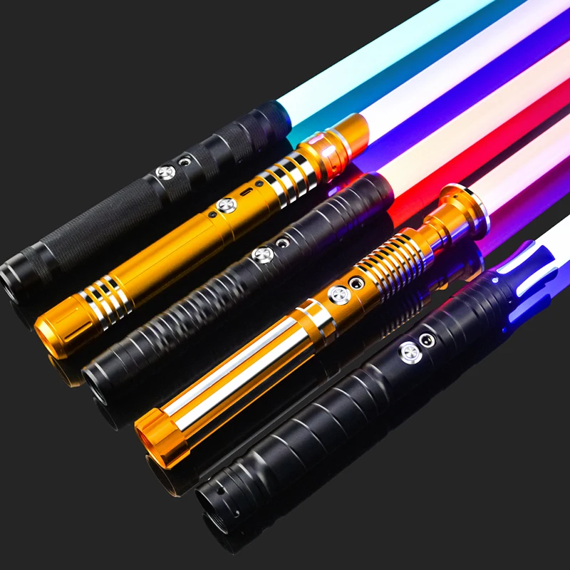 คอสเพลย์ RGB ด้ามจับโลหะดาบสายแสงเลเซอร์แบบสองด้านเปลี่ยนสีได้มี16สีสำหรับเป็นของขวัญเด็กหญิงเด็กชาย