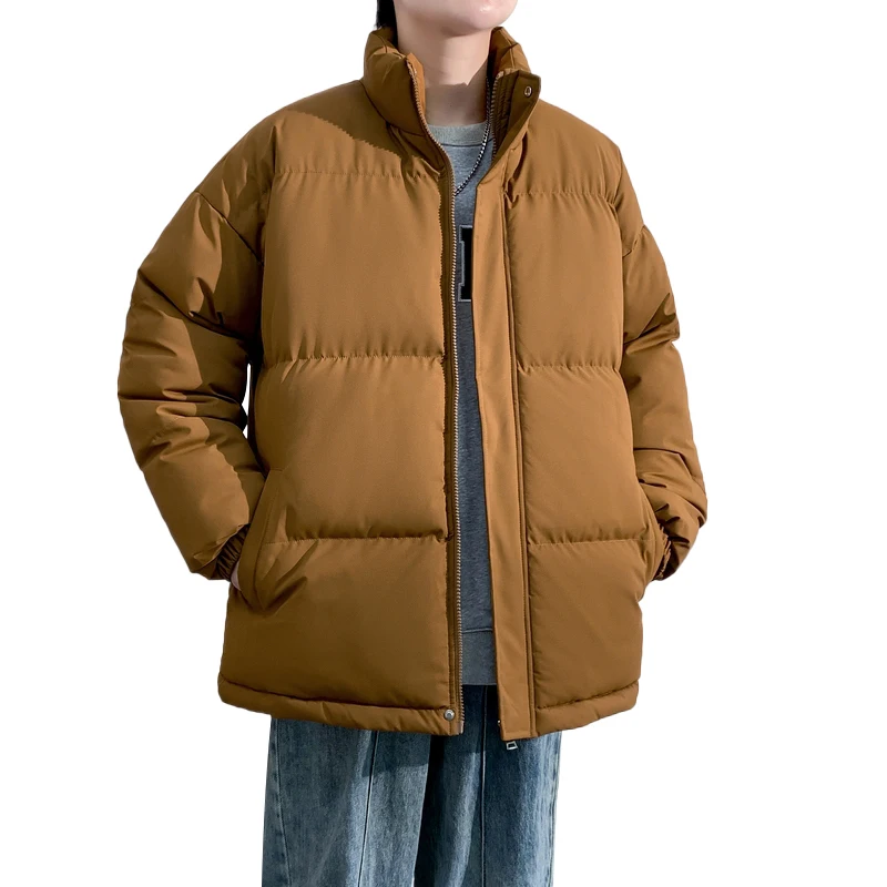 冬パーカー男性ブラウン厚く暖かいジャケットビッグサイズ 6xl 7xl 8xl オーバーサイズ綿パッド入りウインドブレーカー生き抜く防水ルーズコート