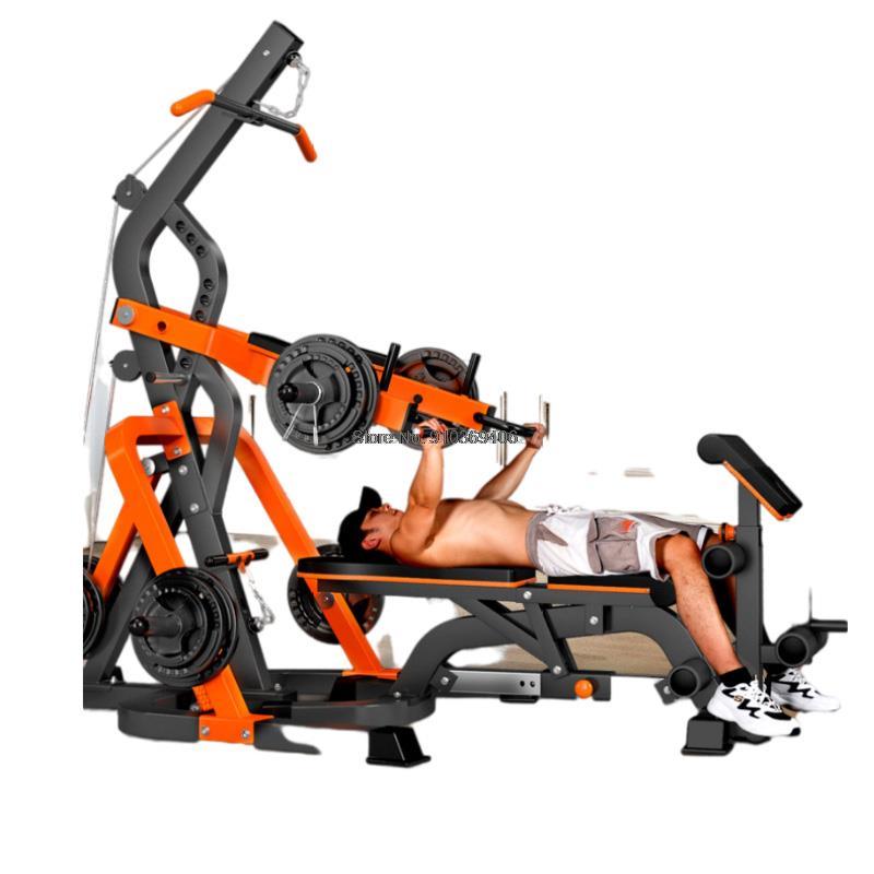 Bench press squat gantry rumah gym, peralatan kebugaran latihan komprehensif kombinasi kekuatan Multifungsi