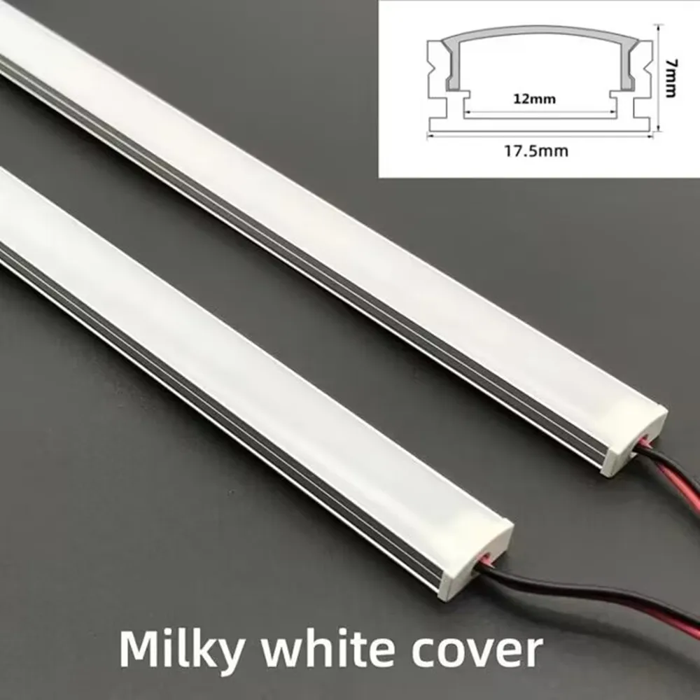 1-10 PZ Striscia rigida LED DC12V 50CM 20 pollici SMD5730 36 LED Striscia rigida a canale in alluminio LED piatto a forma di U/V per illuminazione interna