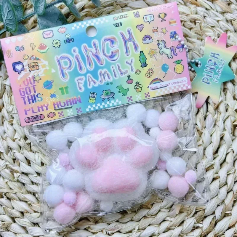 Mini Squishy Squeeze ของเล่นแมวเท้า Antistress ความเครียดบรรเทาของเล่น Decompression Mochi Fidget เด็กผู้หญิงซิลิโคนช้า Rebound ของเล่น