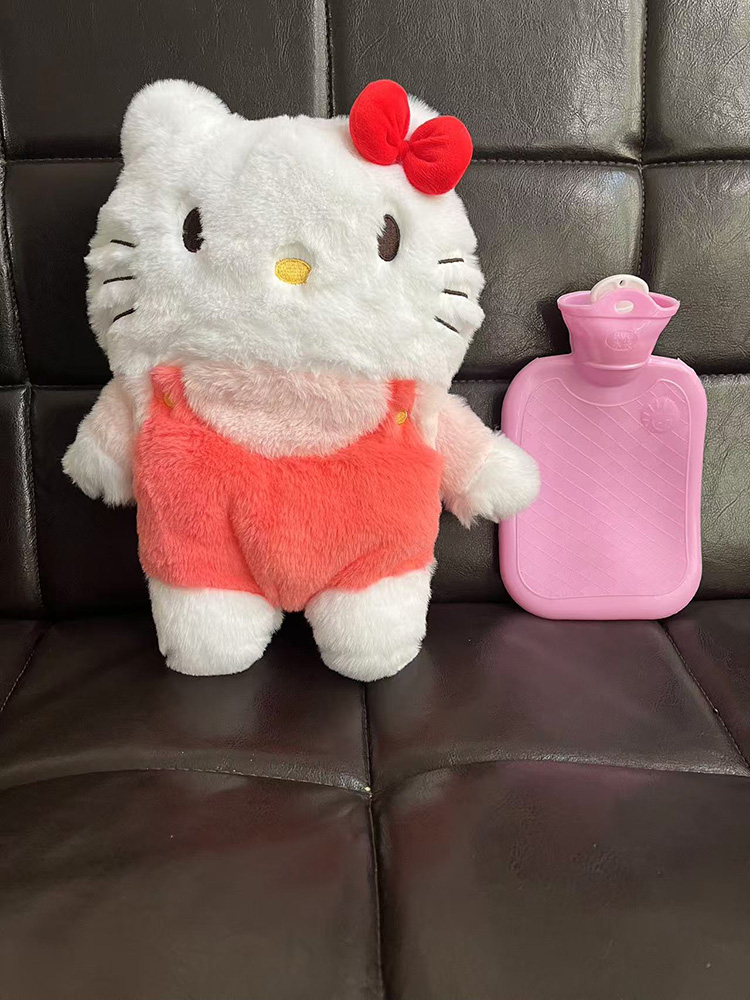 2024 Kawaii Sanrio Hello Kitty Plush Hand Warm Bottle Hot Water Bottles  Winter Portable Warm Hand Bag Anime Toys Christmas Gift