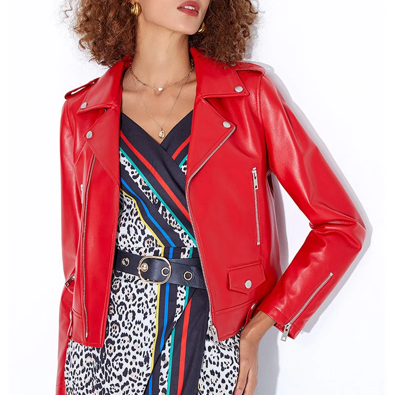 High Luxury Frauen Echt lederjacken 2024 fallen neue importierte erste Schicht Lammfell weibliche kurze Slim-Fit Motorrad jacken