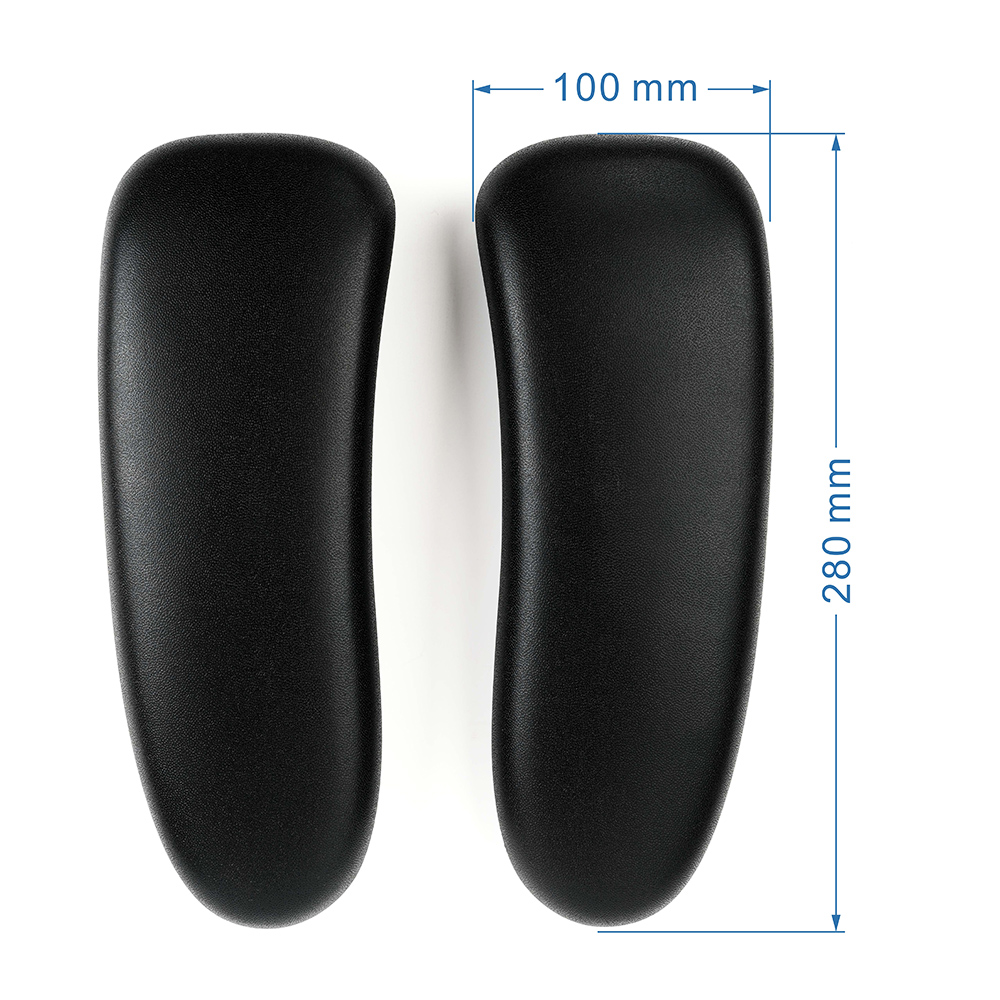 Vinyl Arm Pads Caps for Herman Miller Remasteres Aeron Office Home Chair Graphite/Black Fit Size A, B, C 1 Pair