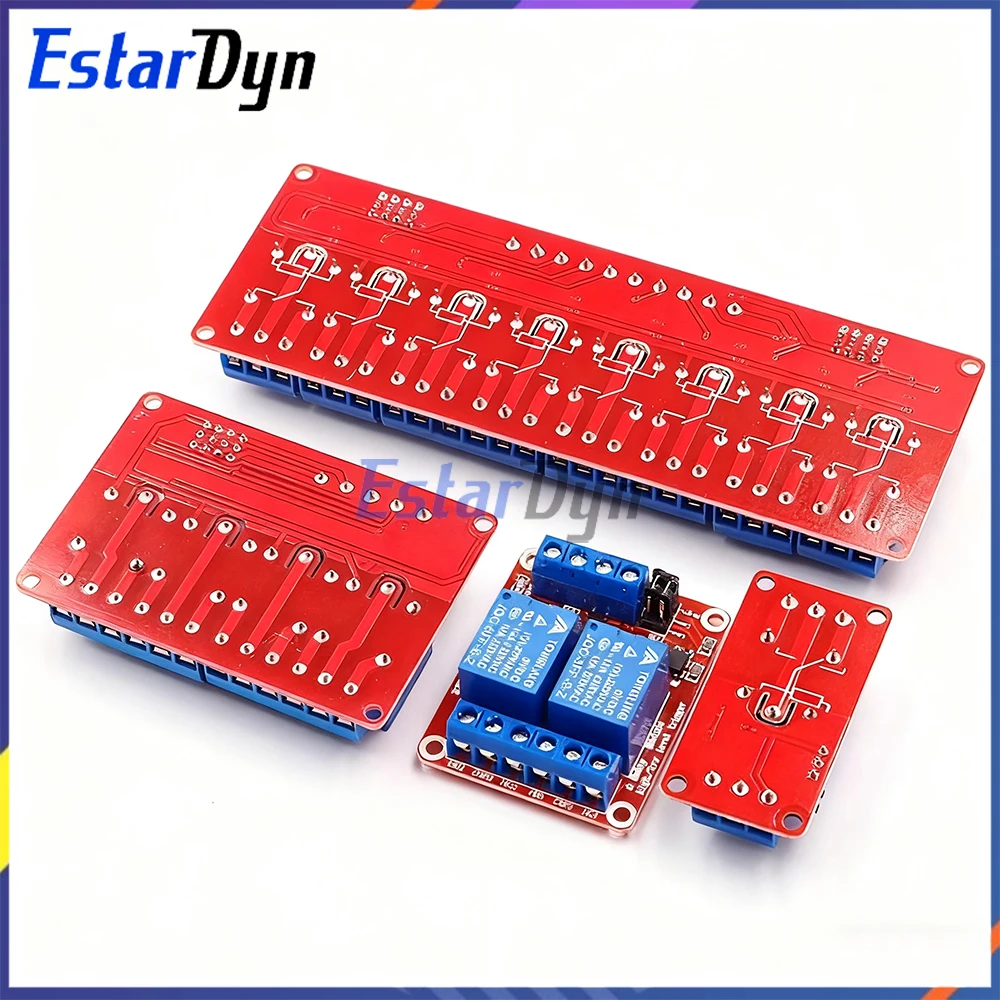 Módulo de relé de 1 2 4 8 canales 5V 12V con optoacoplador, protector de disparo de nivel alto y bajo para proyectos de bricolaje Arduino PIC AVR MCU