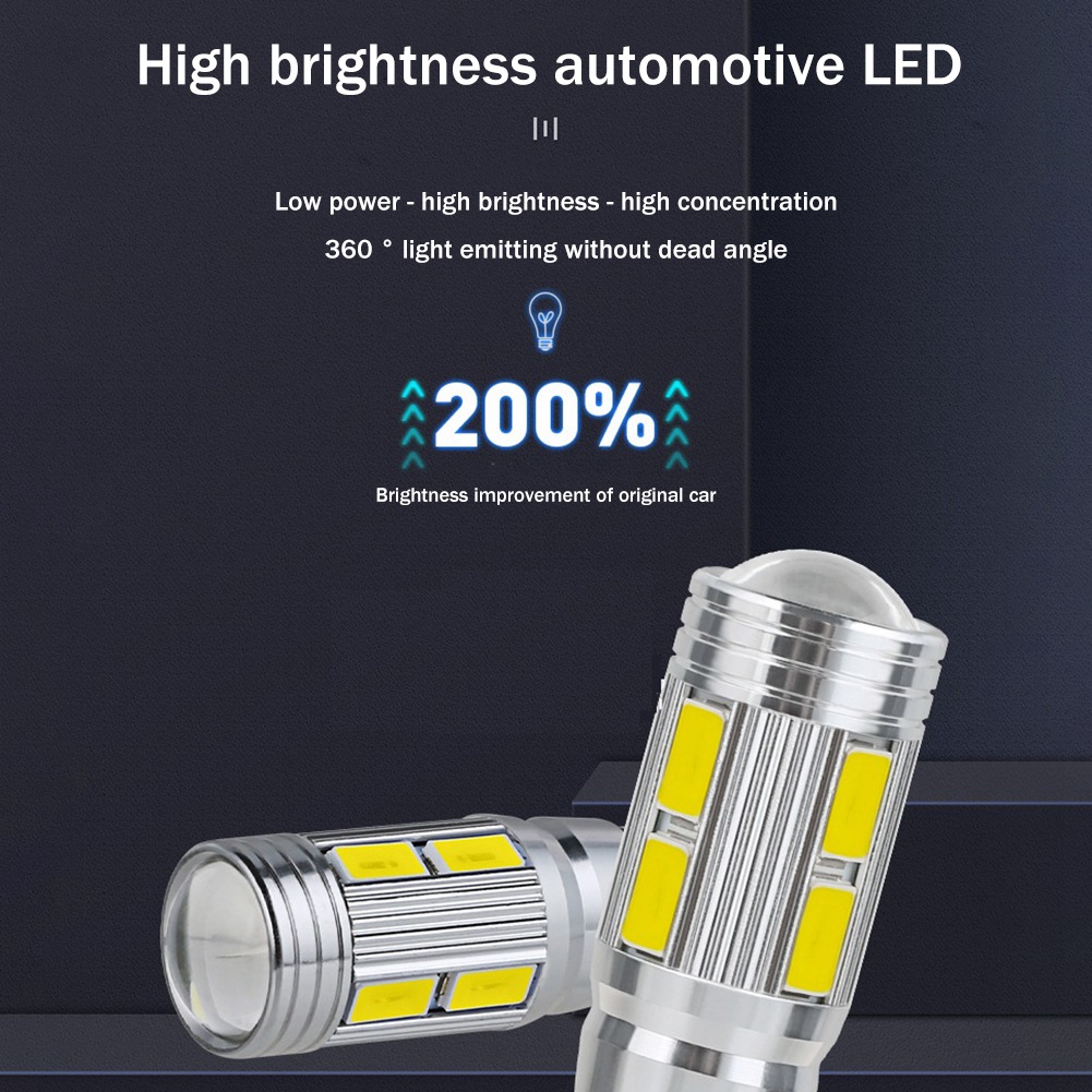 2 個 W5W T10 12V 6000K 5630 10 SMD 車 LED 電球 Canbus ナンバープレートウェッジサイドターンシグナルライト超高輝度ホワイト