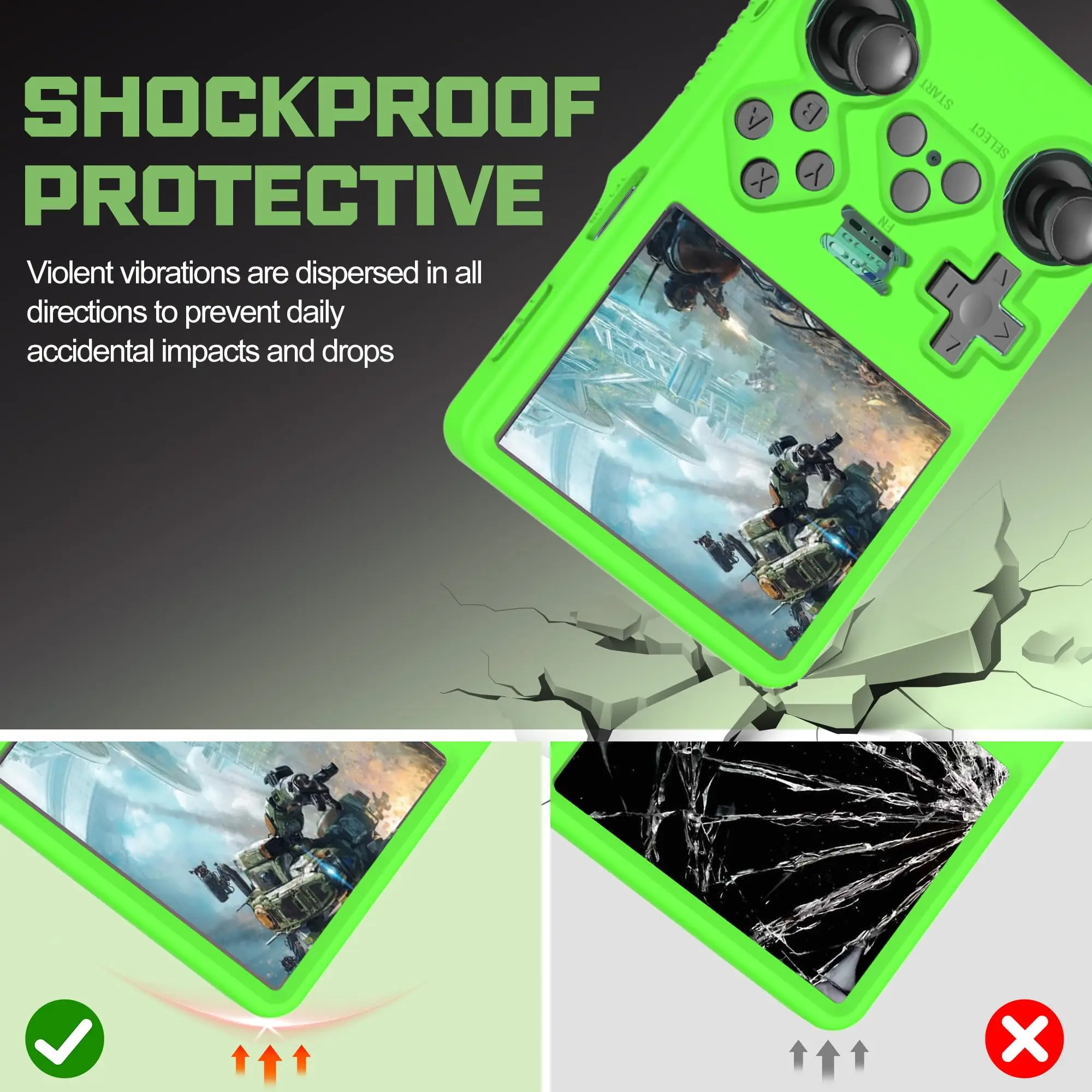 Case for R36S Silicone Soft Protective Cover R36S Anti-Scratch / Shockproof / Washable Protector Game Console Accessories