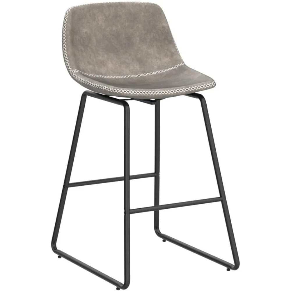 Counter Height Bar Stools Set of 4, Counter Stools with Backs, Modern Barstools for Kitchen Island, Bar Stools 26 Inch Seat Hei