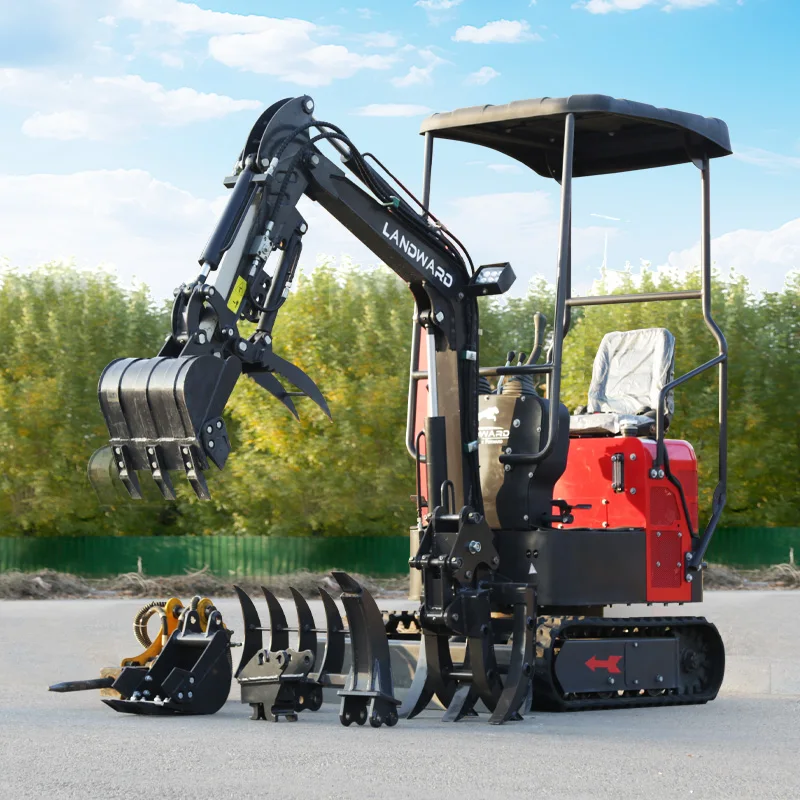 China 1000kg Mini Excavator High Efficiency Hydraulic Small Excavator Crawler Mini Excavator Factory Shipment Can Be Customized