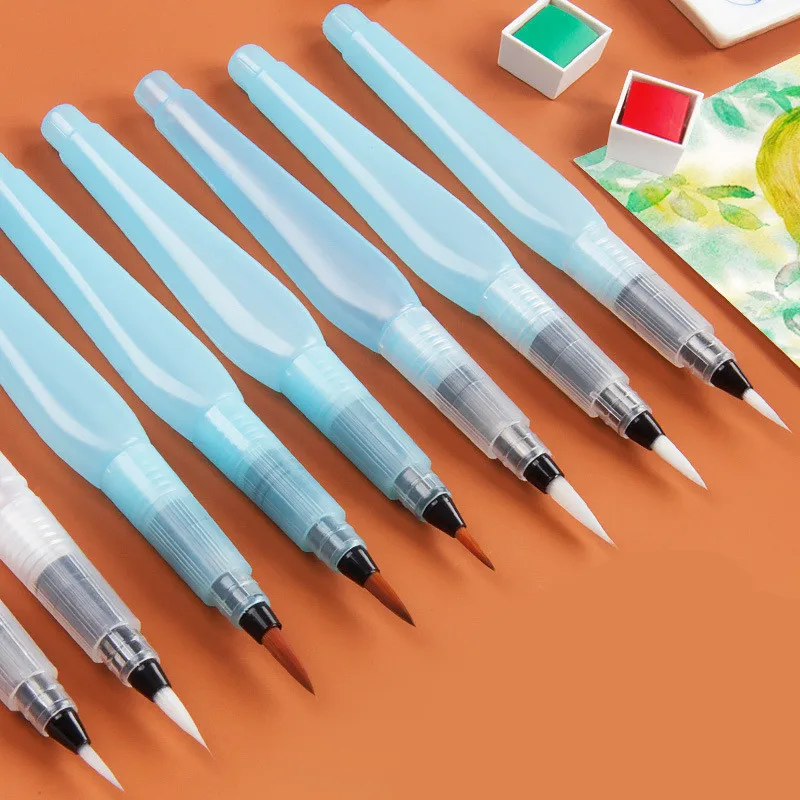 Portable Paint Water Color Brush Pencil Soft Watercolor Brush Pen Water Brush Ink Pen for Beginner Painting Drawing Art Supplies