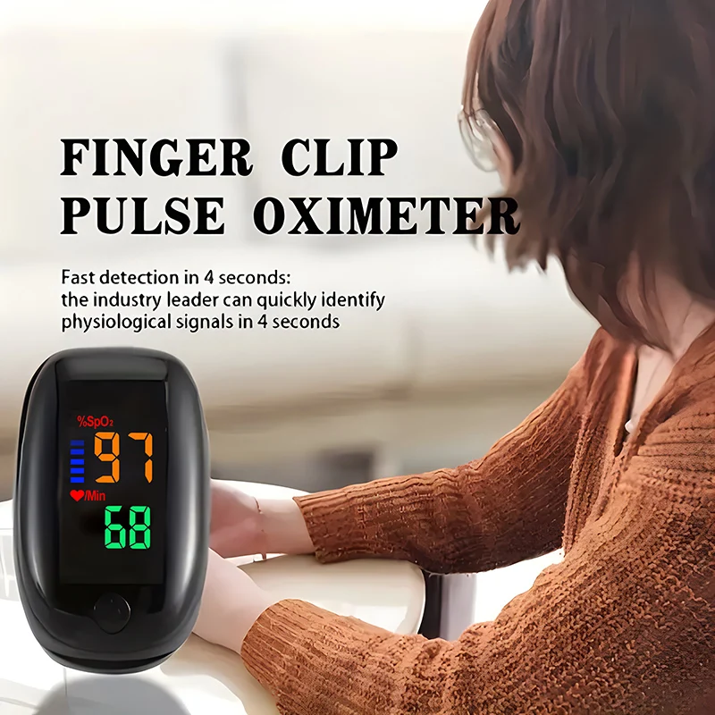 Oxímetro digital de pulso de dedo, tela led, clipe de dedo spo2 pr, monitor de frequência cardíaca, monitor de saturação de oxigênio no sangue