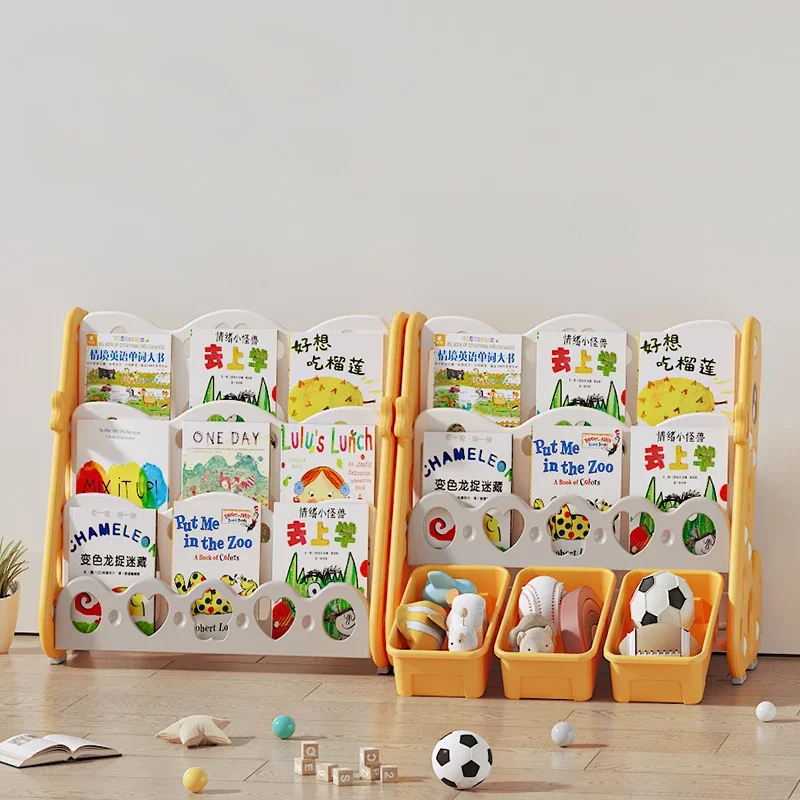 Storage Bookcase Children Display Stand Bookshelf Children's Wall Behind The Door Reading Magazine Storage Bookcases Furniture