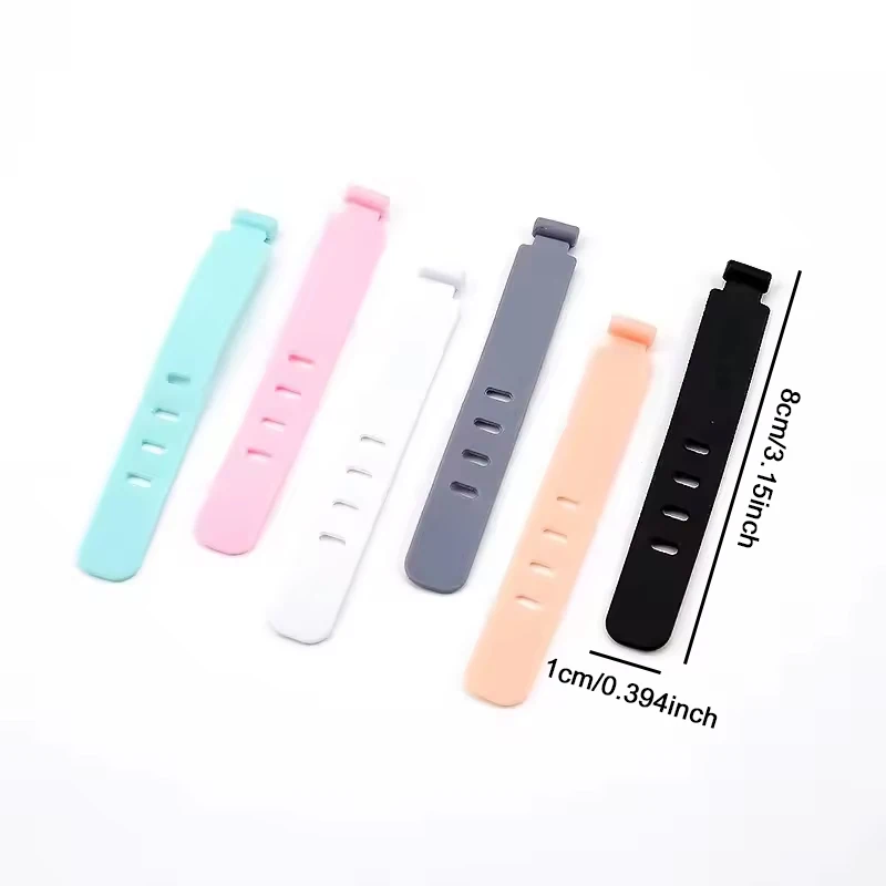 20Pcs Cable Organizer Ties Clip Charger Cord Management Silicone Wire Manager Mouse Earphone Holder Data Line Winder Straps