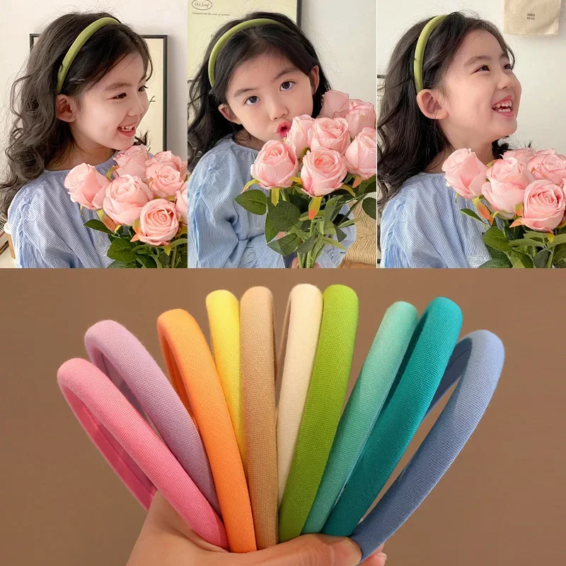 Tocado mate colorido, diadema básica Simple para lavado de cara, aro de temperamento, diadema ancha, paquete de cabello, accesorios para el cabello para niños