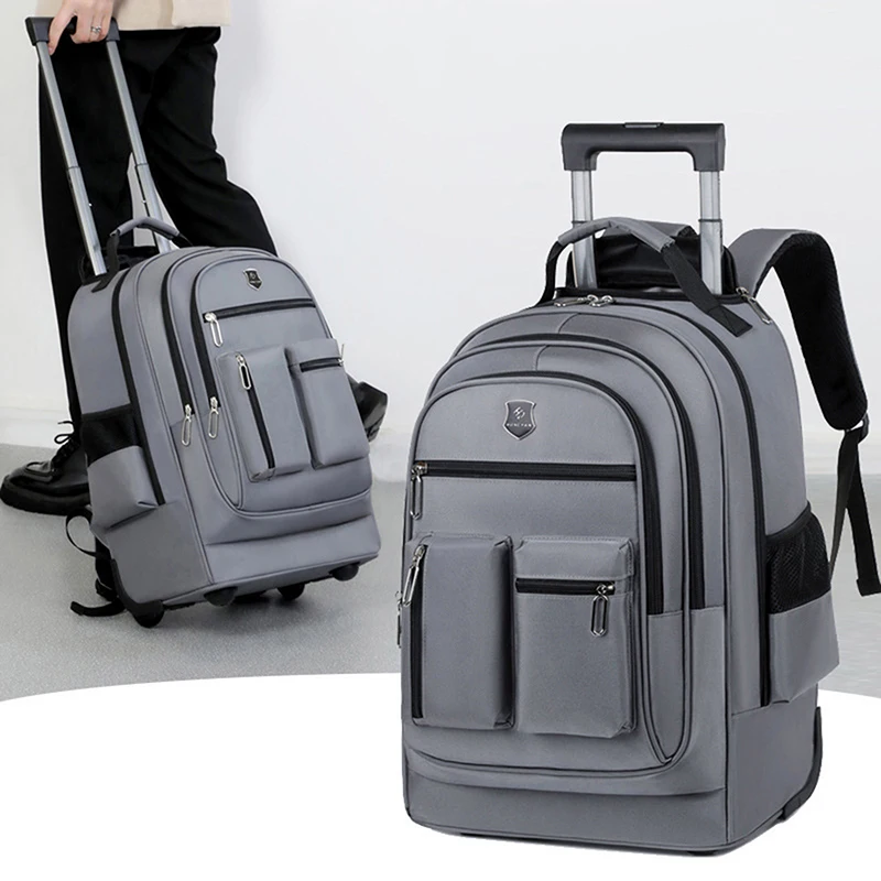 Mochila con ruedas para adultos, mochila de viaje para ordenador portátil con ruedas, equipaje de mano para viajes de negocios, viajes universitarios