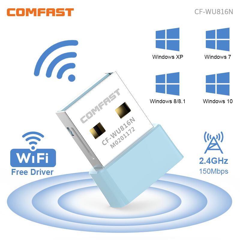 Adaptador RTL8188 de 150Mbps, tarjeta Lan de red, Adaptador USB WiFi, receptor LAN Wi-Fi, Dongle de llave, Antena Para PC Win 7 8 10 11