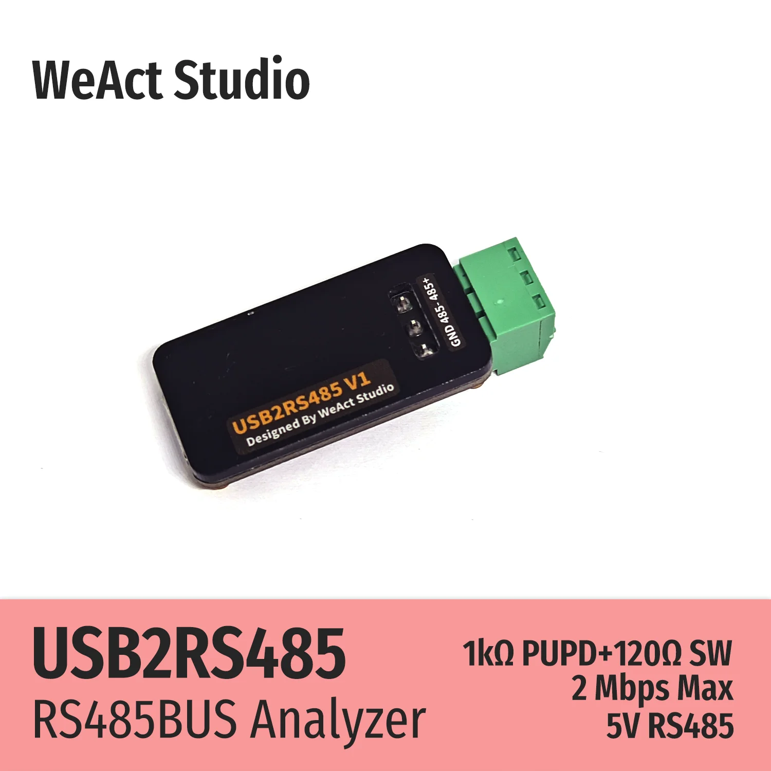 WeAct USB To RS485 485 Converter Module RS485BUS Analyzer 1KΩ 120Ω Switch High Reliability Industrial