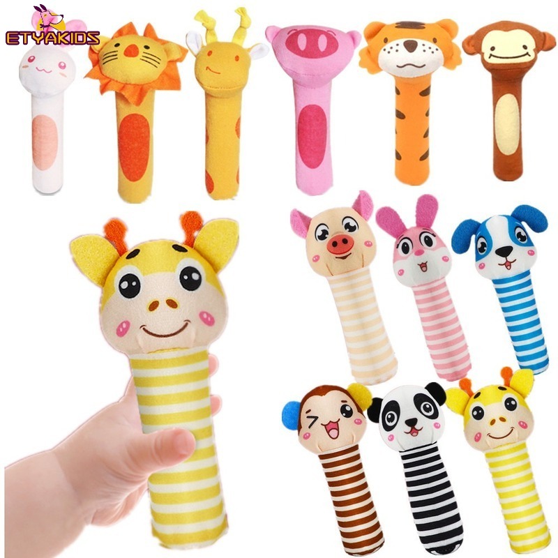 Sonajero de juguete de peluche para bebé, sonajero infantil, palo de campana de mano, juguete móvil de animales para niños pequeños, juguetes de peluche para bebés, regalos