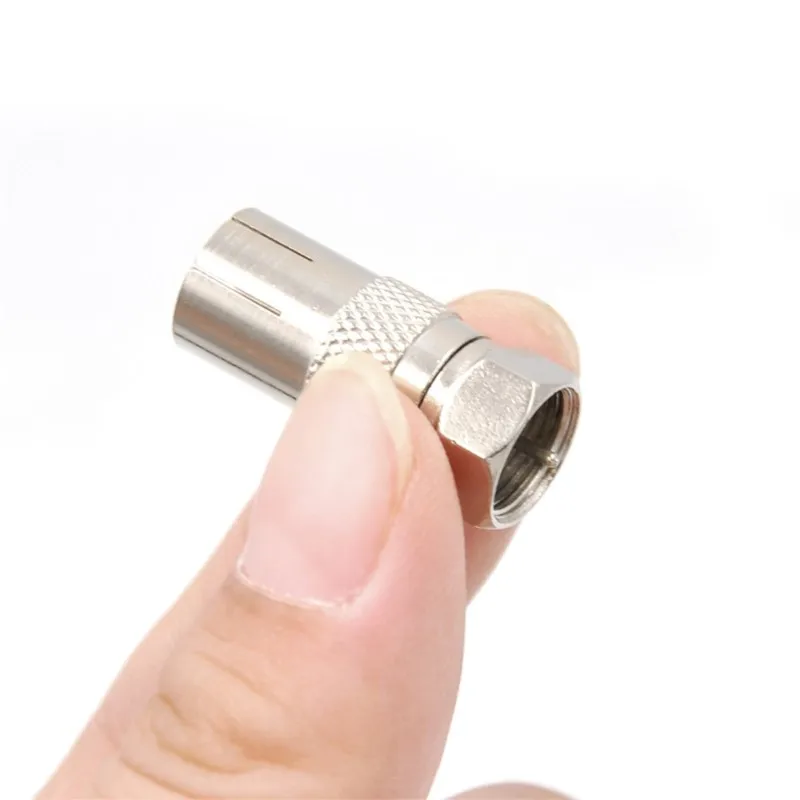10ชิ้นตัวเมียสายโคแอ็กเชียล RG6 f/f ขั้วต่อ SMA RF สายโคแอ็กซ์เชียลหัวต่อชนิด F ปลั๊กอะแดปเตอร์ตัวต่อสำหรับต่อเสาอากาศทีวี