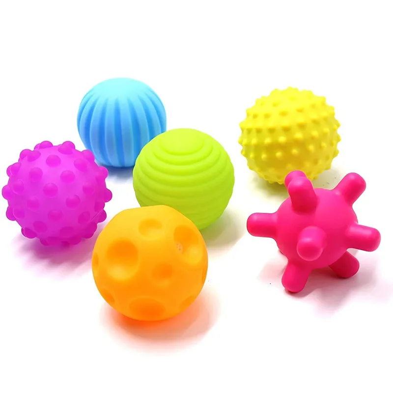 Bolas sensoriais para bebê toque mão bola massagem bolas texturizadas macias mãos do bebê espremer bolas conjunto desenvolver sentidos táteis do miúdo brinquedo