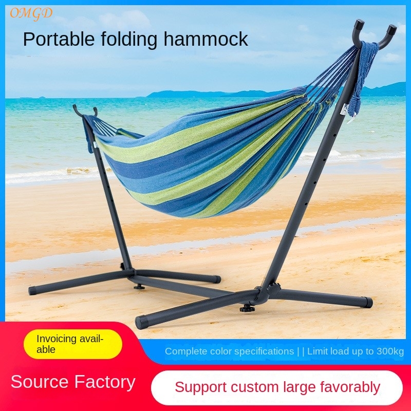 Hamaca desmontable De lona Anti-vuelta lateral para acampar al aire libre, soporte portátil para acampar, Rede, Lits De Camping para el hogar