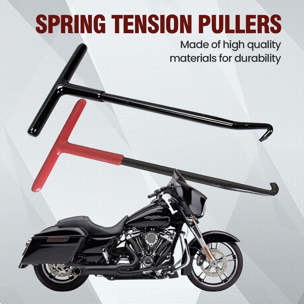 Ferramenta extrator de mola de escape, snowmobile atv, silenciador de motocicleta, ferramenta de remoção, tipo alça t com revestimento de borracha