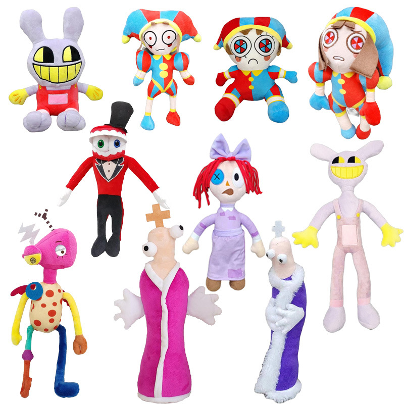El increíble circo Digital de peluche Pomni y Jax muñeco de peluche juguetes lindo Animal relleno cumpleaños para niños Navidad