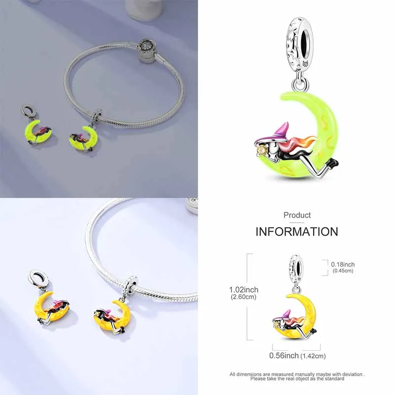 Chất Liệu Bạc 925 Nhiều Màu Sắc Hoa Hướng Dương Ma Quỷ Mắt Màu Sắc Màu Máy Bay Trái Đất Quyến Rũ Phù Hợp Với Nguyên Bản Mặt Dây Chuyền Trang Sức Tạo Nên Vòng Tay