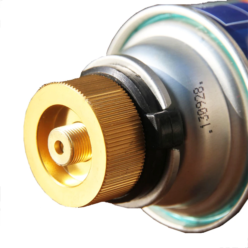 Gas Saver Plus Adattatore per bruciatore a gas Convertitore Cambio Ricarica Adattatore di conversione serbatoio piatto Adattatore gas da campeggio Valvola in lega di alluminio
