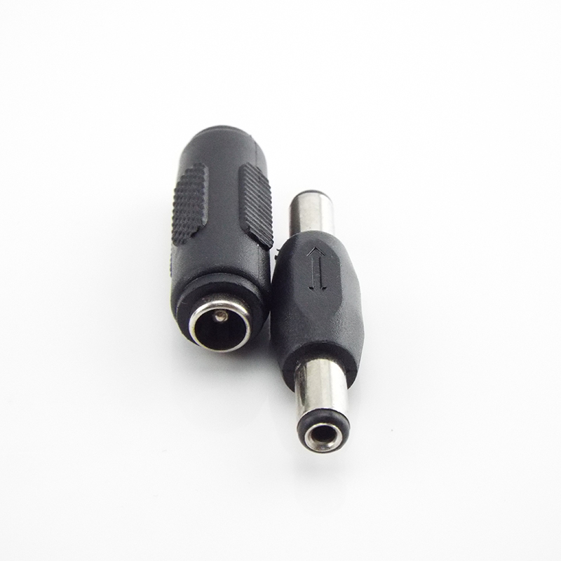 5,5X2,1mm 12V DC conversión de energía doble cabeza macho a macho hembra a hembra adaptador de montaje en Panel conector enchufe Jack