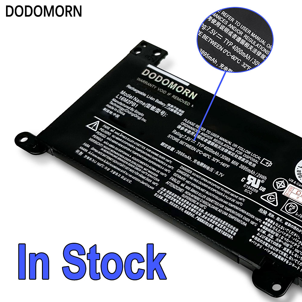 DODOMORN L16M2PB1 Laptop Battery For Lenovo Ideapad 320 s145 520 130 V320 V1 L17L2PF1 L17M2PB7 L16S2PB2 L16M2PB3 L16C2PB1