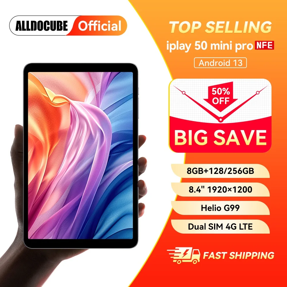 Alldocube-Mini tableta iPlay50 PRO de 8,4 pulgadas, dispositivo con Android 13, 8GB de RAM, 128/256GB de ROM, Netflix L1, almacén de RU/ES, envío rápido