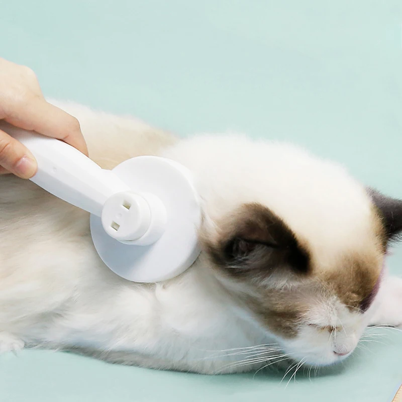 Peine para depilación de gatos, peine mágico para mascotas, depilación flotante con un clic, suministros de belleza de limpieza Universal para perros y gatos, 1 ud.