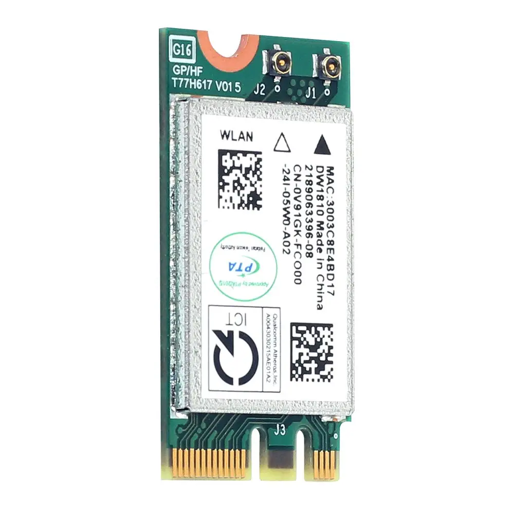 Беспроводной адаптер Qualcomm Atheros QCA9377 QCNFA435 BT4.1WiFi-карта 433 Мбит/с 802.11AC 2,4G/5Ghz NGFF Сетевой адаптер для Win7/8/10