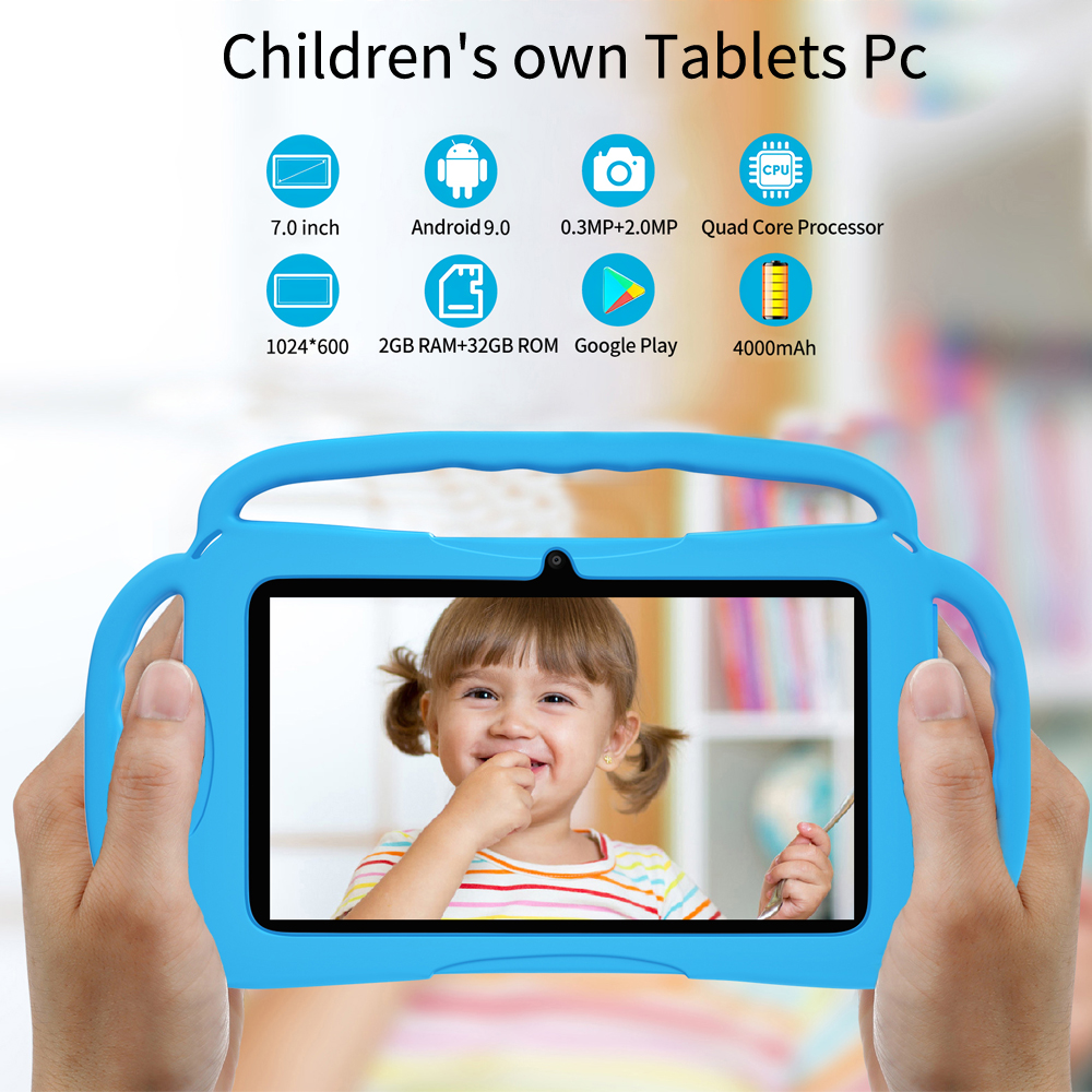 Mini Android 9.0 Tablet PC para Crianças, Edição Global, 5G, WiFi, 2GB RAM, 32GB ROM, 7 ", 2022