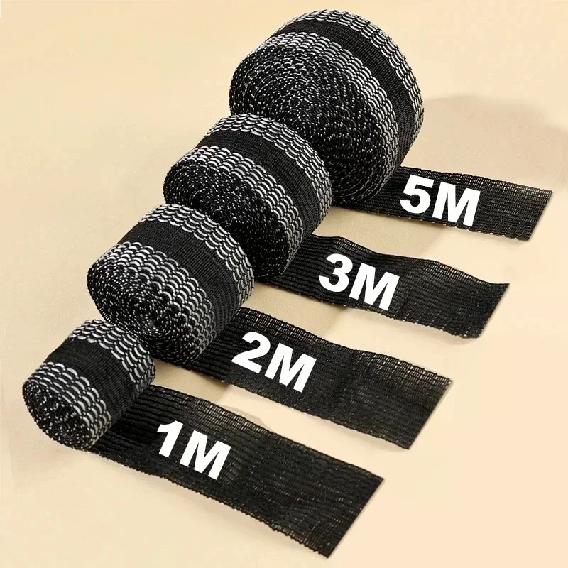 Cinta autoadhesiva para pasta de pantalones, parche para piernas, borde de pantalones, herramienta de costura para acortar ropa, dobladillo termoadhesivo, cinta de tela DIY, 1/5M