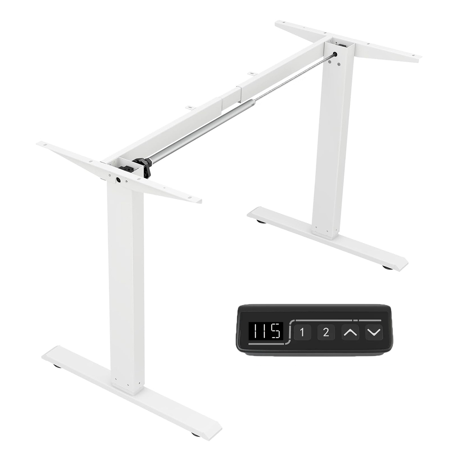 Lifting desk electric high grade model only leg load weight about 60kg (leg) standing Desk Up and Down Height Adjusted Ergonomics Lifting Desk Lifting Table Electric Desk Safety Collision Memory (Table Board Not Included)
