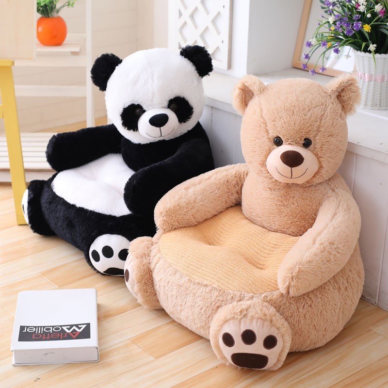 FULLOVE Gấu Bông Gấu Trúc Ghế Sofa Hoạt Hình Hoạt Hình Đồ Chơi Giày Lười Vịt Dễ Thương Kỳ Lân Nhỏ Sofa Ghế Cho Bé Bassinet Chaise Bebe sơ Sinh