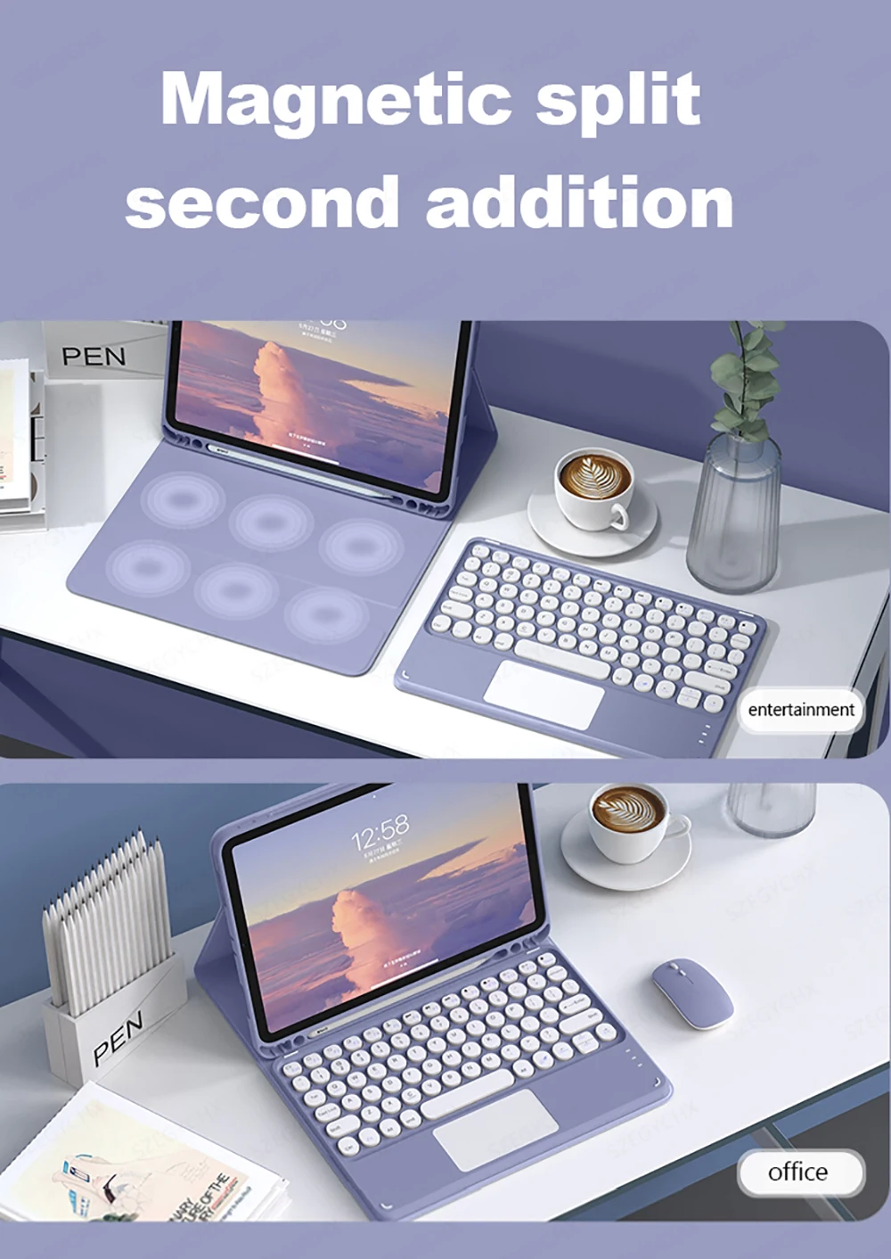 teclado bluetooth Keyboard wireless mouse For iPad case 10.2 7/8/9 10th Generation Pro 13 11 12.9 2024 M4 M2 Air 13 5 4 2 1 키보드