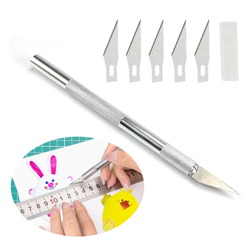 Couteau à découper en métal, coupures de papier, fournitures éducatives de bureau, outils d'art pour étudiants, couteau utilitaire adapté aux débutants TMZ