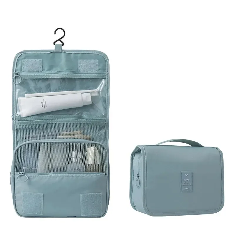 Capacità Borsa portaoggetti portatile con separazione asciutta e bagnata Borsa lavabile Borsa per trucco da appendere multifunzionale da viaggio di grandi dimensioni con sospensione
